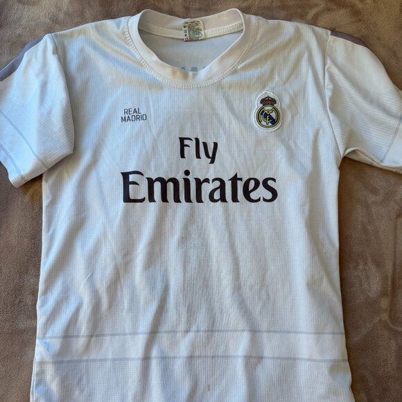 Emirates Real Madrid White Short Sleeve Jersey - Picture 1 of 3